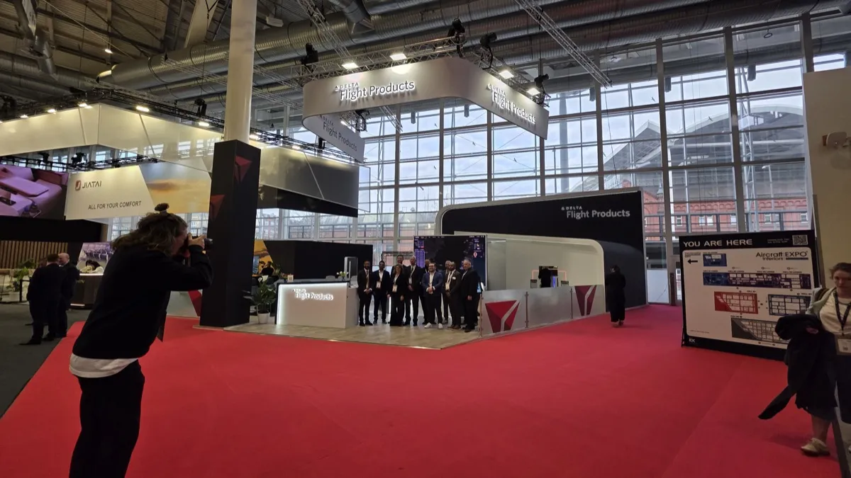 Delta Flight Products exhibition stand at AIX