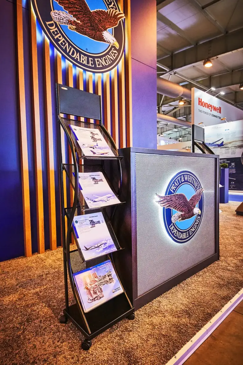 Pratt & Whitney exhibition stand at Aviation Expo