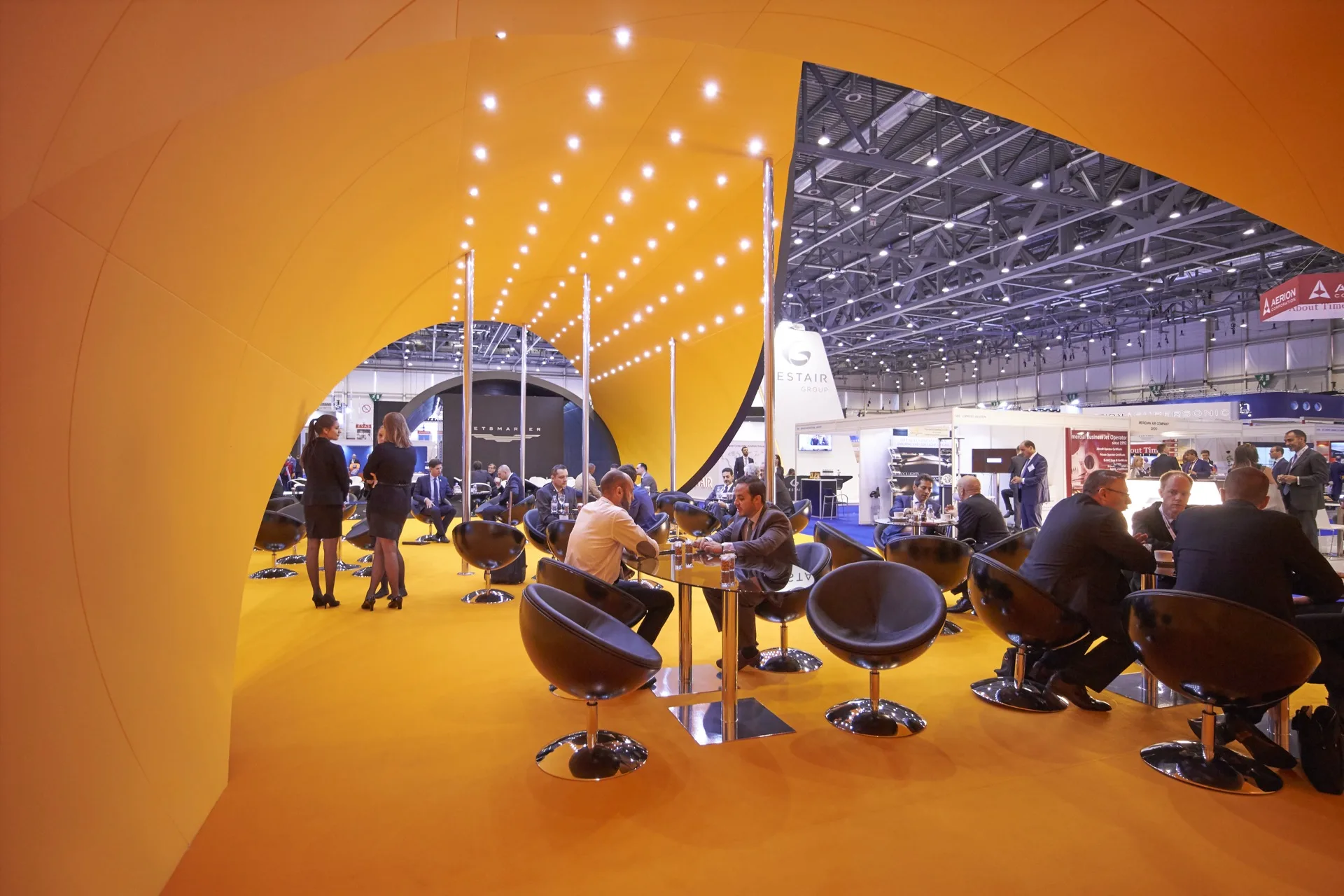 Jetex interior through arched opening